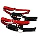 Adjustable Elastice 2 Rows Leather Leg Harness Garter Belt Punk Gothic Thigh Ring Garter (Red)