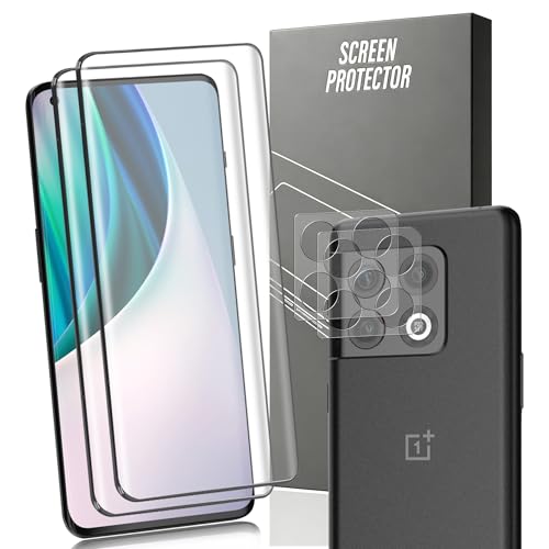 Cmiuubrer 2+2 Pack Tempered Glass for OnePlus 10 Pro Screen