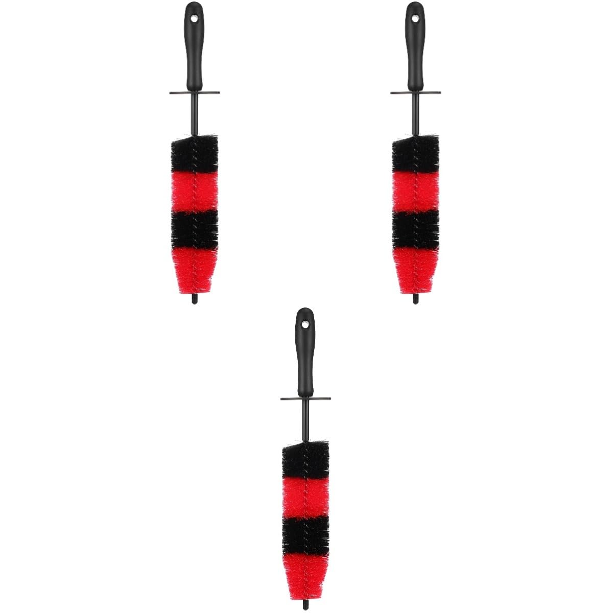 3pièces Brosse De Nettoyage pour Roues De Voiture Outil De Detailing Ergonomique pour Jantes Et Pneus Accessoire De Lavage Automobile