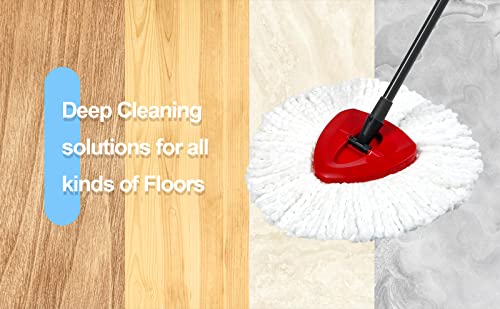 Mop Replace Head, 3 Pack, Spin Mop Refill Head Replacement Compatible For O Cedar Easywrin 1-Tank System - Easy To Replace, Fluffy Microfiber, Machine Washable #TOP6
