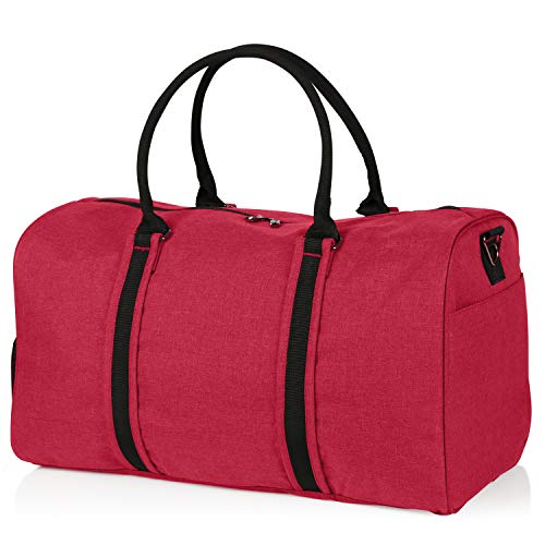 ELESAC Canvas Style Duffel Bag With Matching Fold-able Garment Bag Set for Men and Women