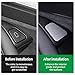 cybtkcar 4PCS Door Switch Button Trim Cover Replacement for Tesla Model 3 2017-2023 Model Y 2020-2024 Car Decoration Interior Model Y Model 3 Accessories Anti Scratch Door Power Open Switch Trim Cover