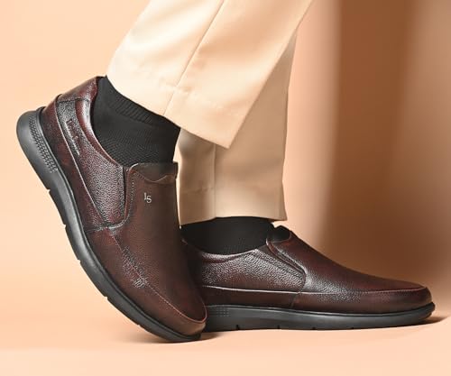Image of LOUIS STITCH Genuine Leather Shoes for Men | Lightweight Eva Sole Men's Shoes | Comfortable Slip on Shoes | LSLXPDMC