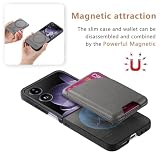 ZORSOME Kompatybilne z Xiaomi Mix Flip 2 w 1, zdejmowany portfel, pełne pokrycie, odporne na wstrząsy etui ochronne ze stojakiem, szare