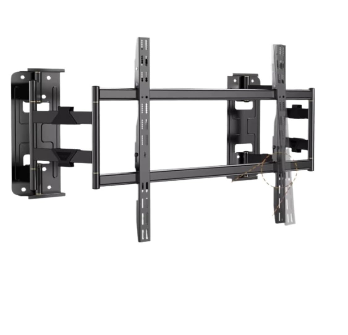 Support TV d'angle orientable grand écran 75 pouces mural étagère