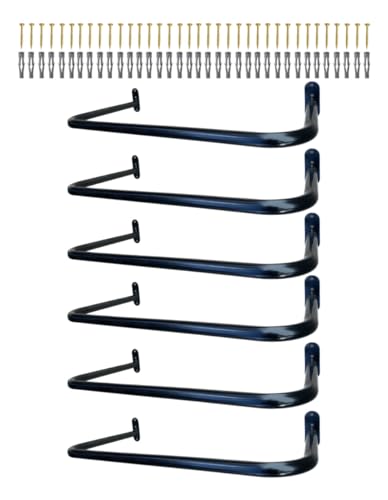 Kit Seis Araras Cabideiros De Parede Fixos 60cm Closet