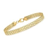 Ross-Simons Italian 18kt Yellow Gold Bismark-Link Bracelet. 7 inches