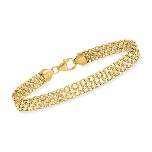 Ross-Simons Italian 18kt Yellow Gold Bismark-Link Bracelet. 7 inches