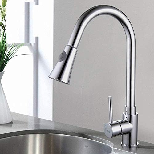 Aioneer Kitchen Taps Pull Out Chrome Kitchen Faucet Sink Mixer Tap Swivel Spout Sink Faucet Swivel Copper Kitchen Faucets Tap