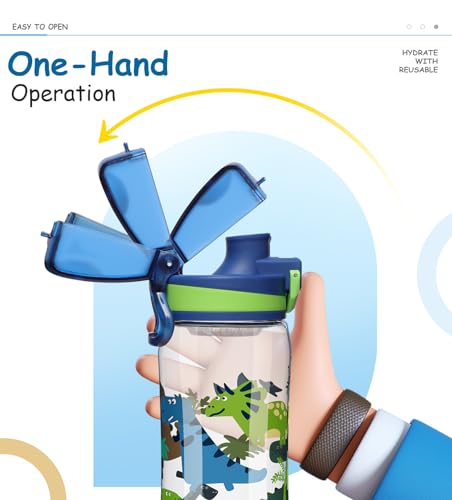 Image of Opard 17oz Kids Water Bottle with Leak Proof Flip-Top Lid, Reusable BPA-Free Tritan for School and Travel