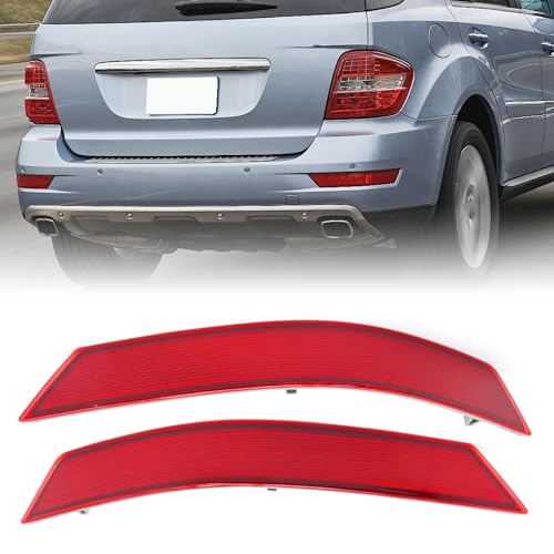Image of MDEOOSKY Rear Bumper Reflector Assembly Left & Right Pair Set Replacement for Mercedes-Benz W164 ML320 ML350 ML500 2008-2011 Replaces ‎1648200374 1648200674