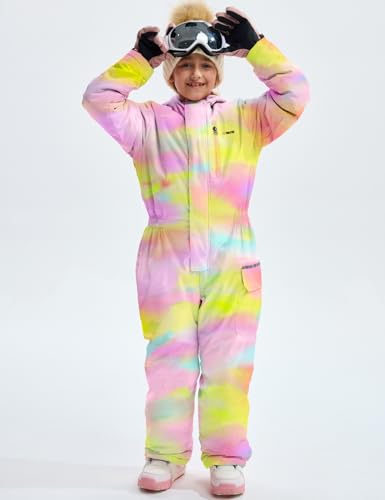 Image of GEMYSE Kids One Pieces Ski Suits Jumpsuits Boys Girls' Winter Outdoor Snowboarding Waterproof Snowsuits