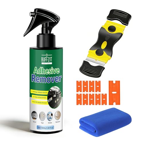 BUFFZIT Adhesive Remover for Cars, Automotive Adhesive Remover Spray Kit,