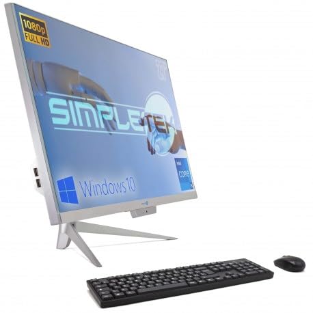 SIMPLETEK PC All in One RGB Core i5 Windows 10 Pro 27" Full HD RAM 16 GB SSD 960 GB | Webcam Integrata, WiFi5, Bluetooth | Computer Fisso Desktop