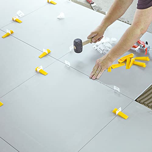 【Upgrade Version】Tile Leveling System 1/8" Kit, 300 Pcs Tile Spacers Clips, 100 Pcs Reusable Wedges And 1Pc Floor Tiles Pliers For Bath Room, Living Room Floor & Wall, Tile Tools Easy Installation #TOP3