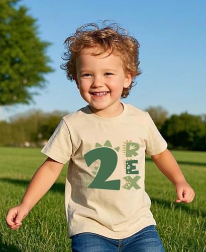 Image of Toddler Boys Girls 2nd Birthday Shirt Outfit for Kids Two Years Old Birthday Gift for Party Short Sleeve Tshirt