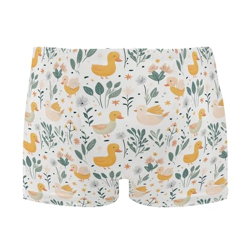 Cute Yellow Rubber Duck Mens Swim Trunk Swimwear Bathing Suit Swim Brief Square Leg Board Short S B0404257