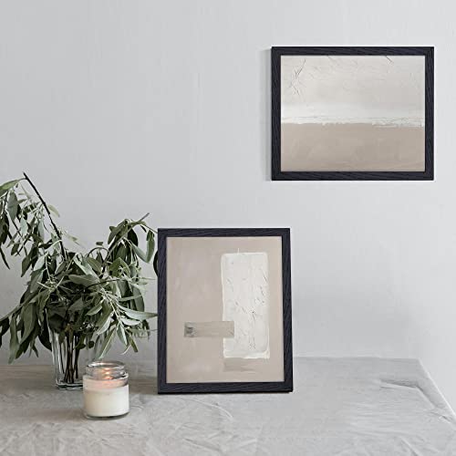 8X10 Black Picture Frame, Solid Oak Wood Photo Frame Display 5X7 Picture With Mat, 8 X 10 Black Wood Frame With Stand For Wall And Tabletop, 8"X10" Oak Picture Frame With Tempered Glass, 1 Pack #TOP7