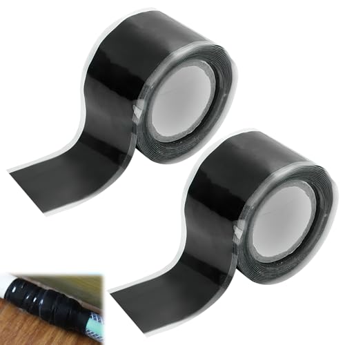 2 Rollos Cinta Silicona Autofusión, 6m X 25mm Cinta Protectora Aislante Autoadhesiva Impermeable de Reparación Selladora para Cables Fugas de Tuberías Agua Conexiones Eléctricas 3m/Rollo Negro
