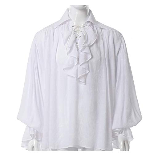 GRACEART Men's Pirate Shirt Costume (White, Medium) steampunk buy now online GRACEART Men's Pirate Shirt Costume (White, Medium) steampunk buy now online