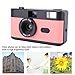 Fydun 35mm Film Camera Nostalgic Retro Style for Rich Storytelling Vintage Film Camera Kit (Black Pink)