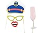 Nautical Photo Booth Props Toshine Cruise Ship Decorations for Party DIY Photo Booth Prop Kits for Birthday Hollywood Wedding Party Supplies Fun Accessories 20 Pcs