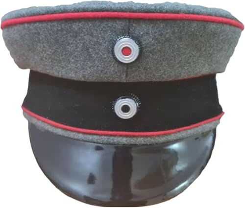 WW1 German Army M1910 Specialist Officer Visor Cap, Grey Black, Size 7 5/8