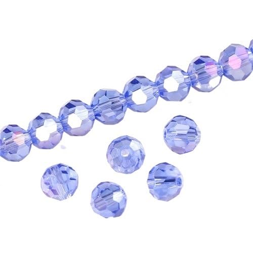 Jinfeuge Z107ab 80Pcs 3.0Mm/ 4Mm/6Mm/8Mm,For Jewelry Making Bracelet Diy Necklace Beads Round Loose Spacer Crystal Beads/Z107ab/6Mm