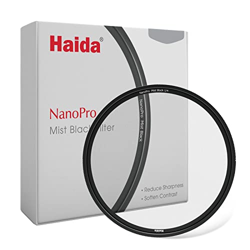 Filtre Black Mist 1/4 Haida 52mm de diffusion d'effet lueur douce pour objectif de l'appareil