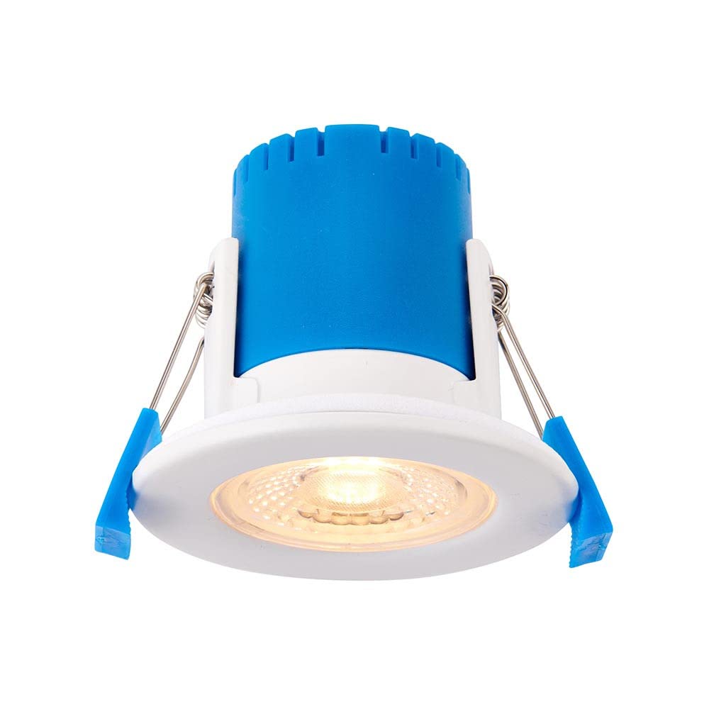 Saxby ShieldECO LED Bathroom Recessed Downlight Fixed Matt White Paint & Clear Acrylic 3000/4000/6000K IP65
