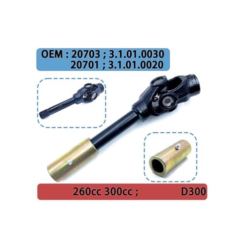 Arbre de transmission arrière VTT D300 cassé ? Solution 20701 20703 pour quad 300cc - 3