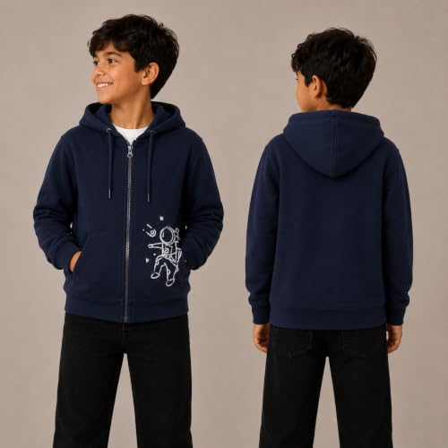 Image of The Mom Store Winter Jackets for Kids | Cute Sweatshirt and Cool Hoodies for Baby Boy and Baby Girls | with Zippers | Hoodie Cap