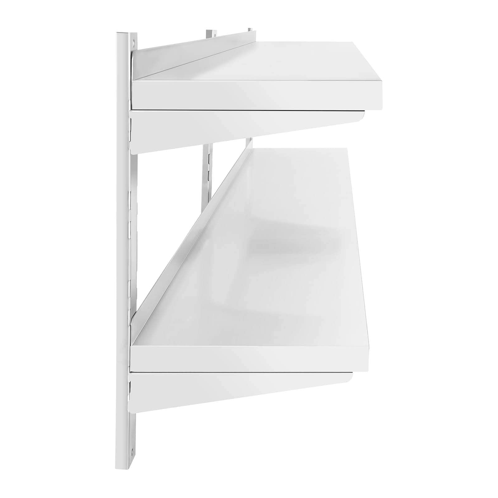 Royal Catering Mensola in Acciaio Inox 2 Ripiani RCWR-2000.3 (30 x 200 cm, 40 kg, Acciaio Inox)