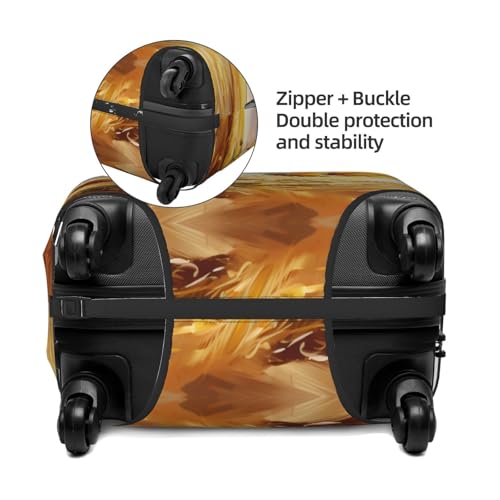 Blooming Sunflower Print Luggage Cover Suitcase Protector Anti-scratch Fits 18-32 Inch Trolley Case4