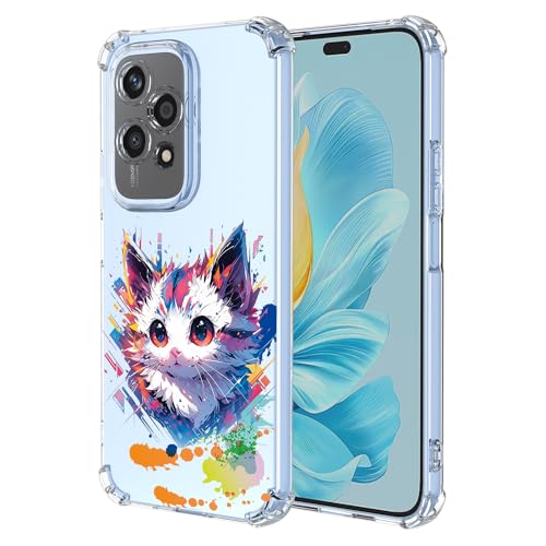 WOKEZ Genomskinligt TPU-skal för Honor 200 Lite 5G med katt