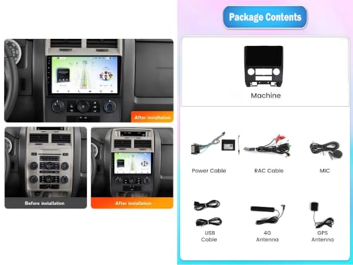 Radio multimedia Ford Escape 2007-2012 para viajar con CarPlay, WiFi y mapas GPS 7