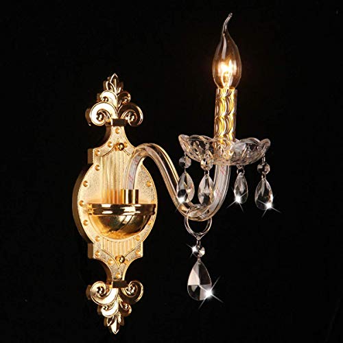 Applique européenne bougie cristal pour illuminer un couloir sombre avec élégance