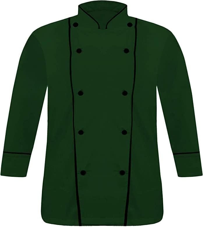 Men's Chef Coat Full Sleeve Jacket Multicolored Piping Exclusive Chef Jacket Size (XS-6XL)