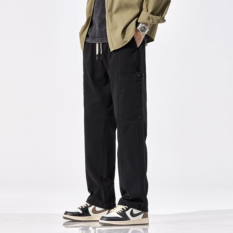 Pants Trousers Denim Niche Design Large Pocket Workwear Pure Cotton Retro Washed Faded Floor Loose and Comfortable High-end2