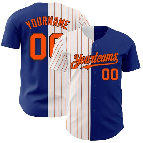Camiseta de béisbol a rayas personalizada con nombre y número, para mujeres, hombres, jóvenes y niños miniatura 1