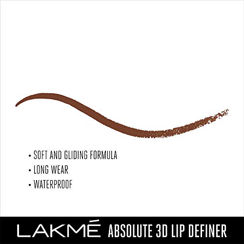 Image of LAKME Absolute 3D Lip Definer, Creme Finish - Sepia, 1.2g (Pack of 2)