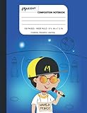 Composition Notebook: Wide Ruled Paper Notebook Journal | Blank Wide Lined Workbook for Boys Kids Teens and Students | MARSBOY Singer Design | (9-3/4' x 7-1/2', 108 pages)