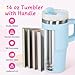 AGH 14 Oz Tumbler with Handle Stainless Steel Double Layer Insulated Mug,Reusable Stainless Steel Kids Water Bottle,Gifts for Kids Tumblers(Pink)