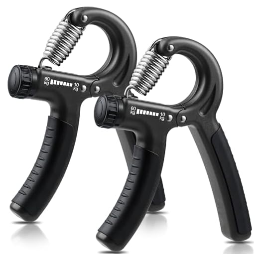 NIYIKOW 2 Pack Grip Strength Trainer, Hand Grip Strengthener, Adjustable Resistance 22-132Lbs (10-60kg), Forearm Strengthener, Perfect for Musicians Athletes - Carbon Black