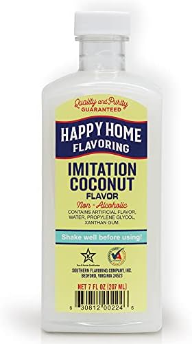 Happy Home Imitation Coconut Flavoring, Non-Alcoholic, Certified Kosher, 7 oz