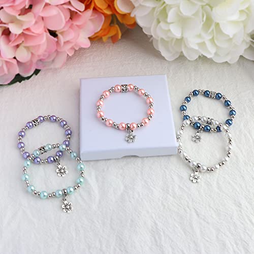 Image of Flower Girl Proposal Gifts, Will You Be My Flower Girl? Thank You Bridesmaid Cute Stretchy Bracelet Gifts for Girls On Wedding Day