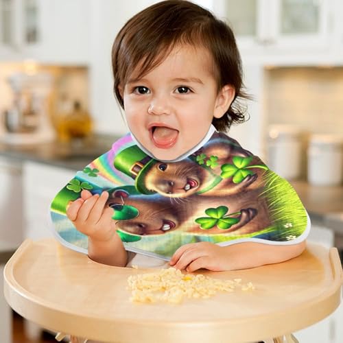 Capybara St Patricks Clover Baby Burp Cloths Burp Cloth Rags Cotton Burp Clothes Absorbent Muslin Burp Cloths Soft for Boy Newborn Girl Unisex 1 Pack 22x11 Inches 6