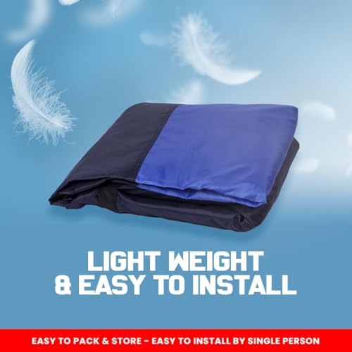 Image of Car Body Cover for MG Windsor | Triple-Stitched, Windproof with Buckle Belt, Elastic Hem, UV Protection, Scratchproof & Dustproof, Soft Feather-Like Fabric for All-Weather Protection (Royal Blue)
