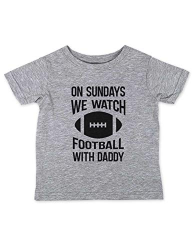 cute & funny - On Sundays We Watch Football with Daddy Baby Toddler Youth Kids Shirt