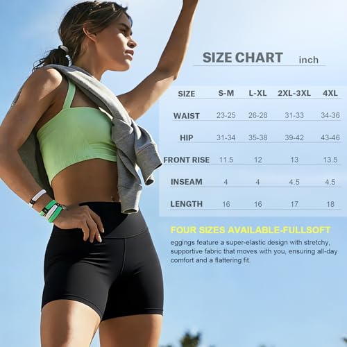 Image of FULLSOFT High Waisted Biker Shorts for Women-5 inch Tummy Control Fitness Athletic Workout Running Yoga Gym Shorts